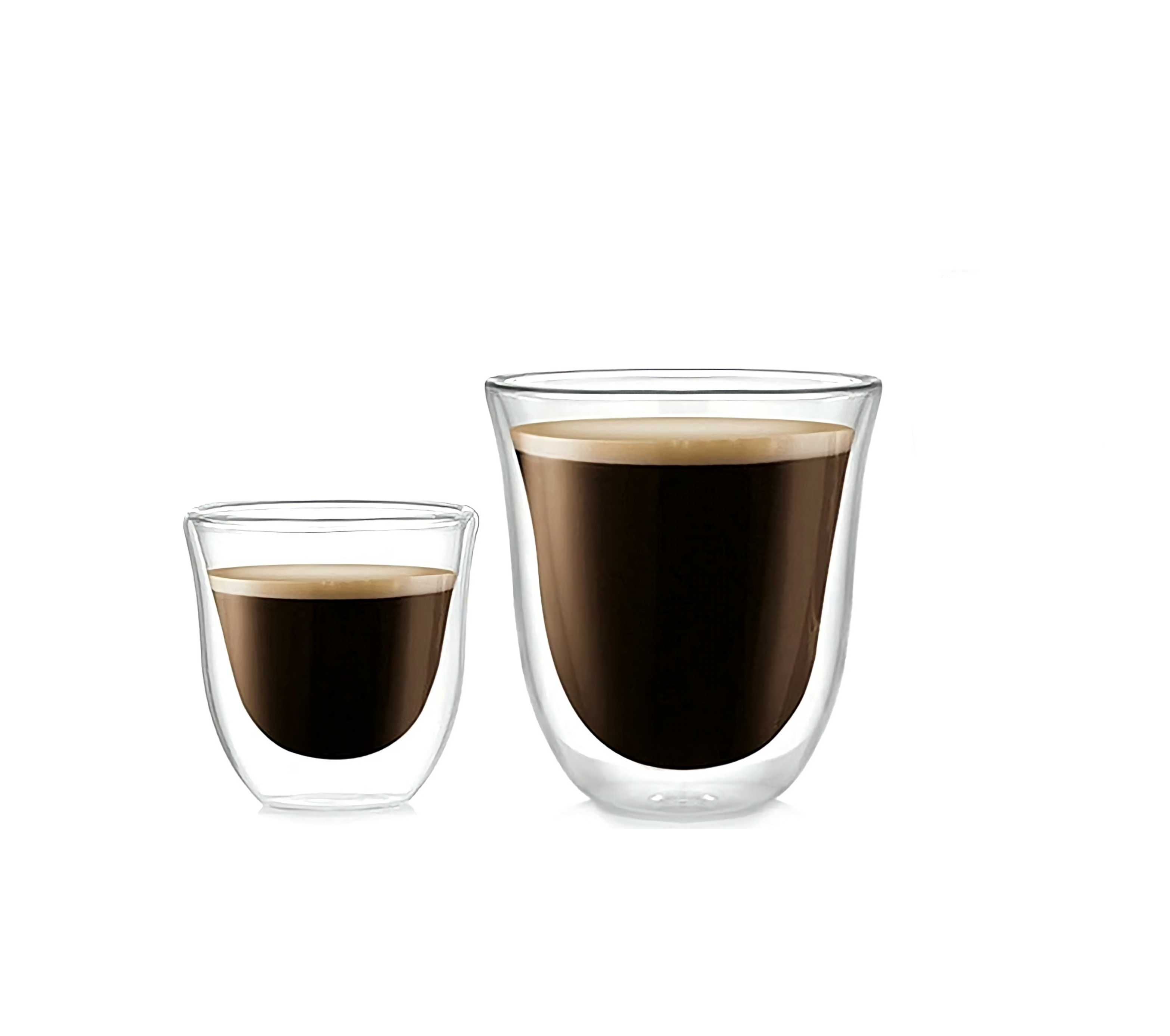Термоустойчиви чаши с двойно дъно за кафе, чай, капучино 150 мл