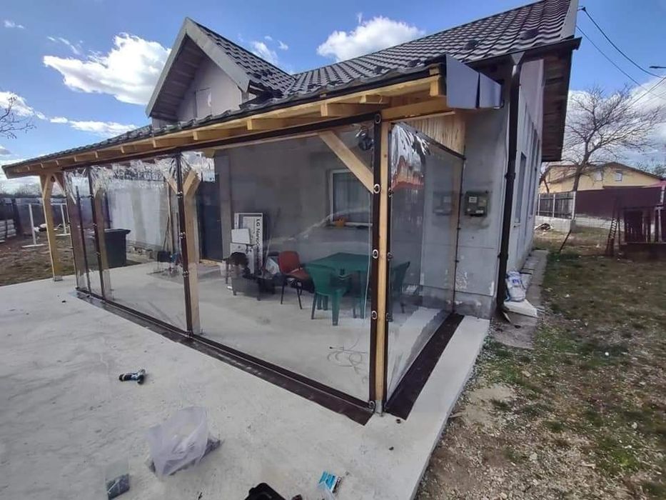Folie terasa, folie terase Cristal premium transparenta