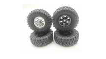 Set roti cauciuc masini RC ,100 mmx30 mm automodel, silver sau orange