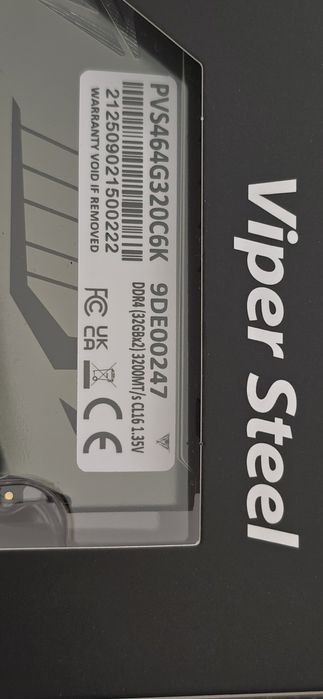 Memorie Ram Patriot Viper Steel DDR4 64 GB 3200 CL16 Kit Garantie