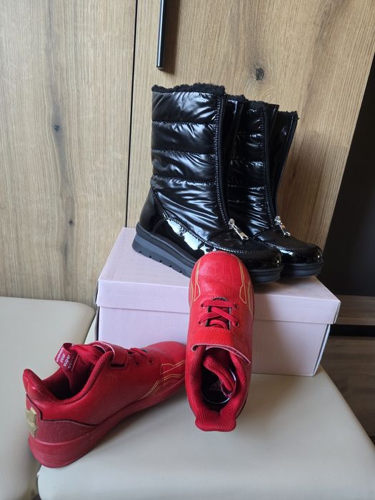 Боти LS Waikiki и кожени маратонки adidas marvel