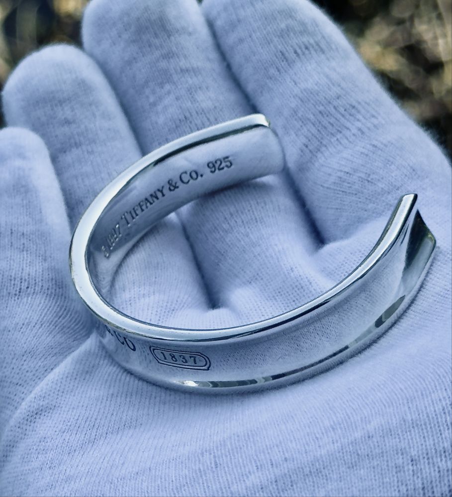 Brățară tip manșetă lată Tiffany & Co 1837 din argint sterling 925
