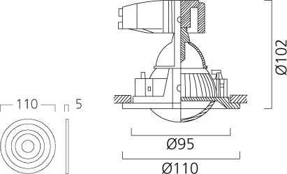 Осветително тяло луна за баня IP65 Chrom