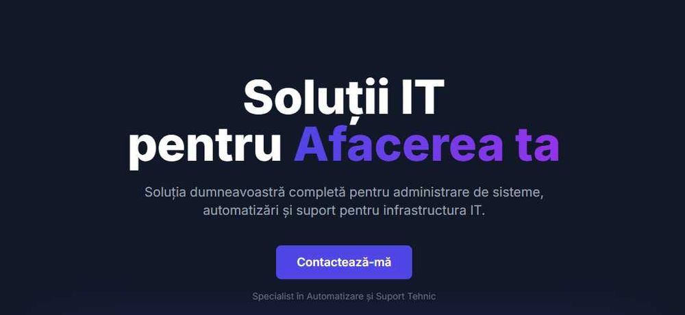 Servicii IT & Suport Tehnic – PFA