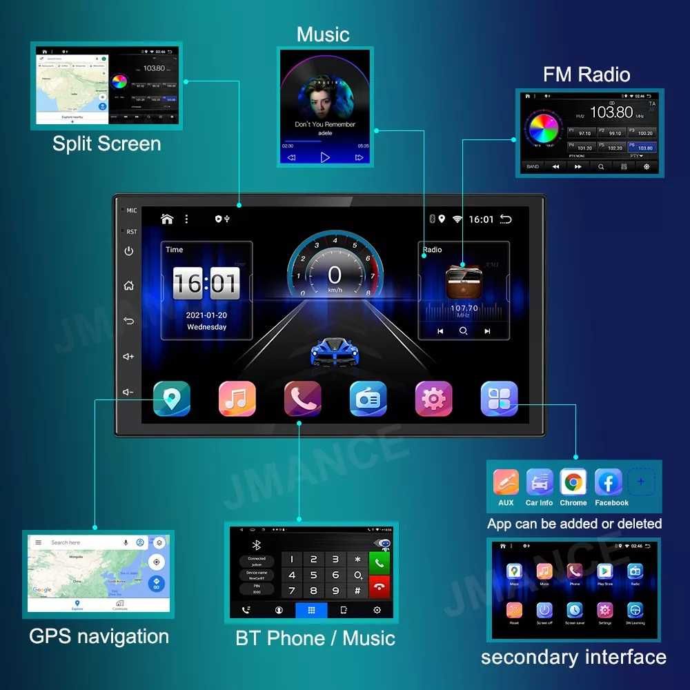 Navigatie Auto  7,9,10  inch cu Apple CarPlay si Android Auto