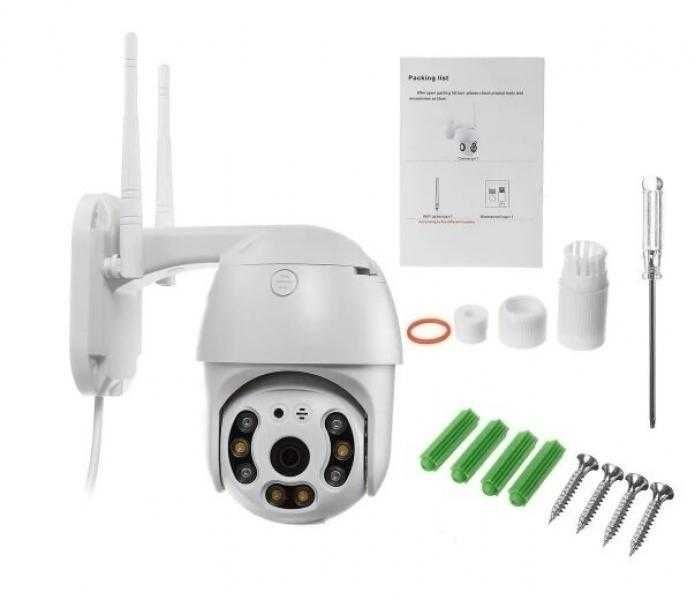 UHD PTZ IP камера С ДВЕ АНТЕНИ цветно нощно виждане WIFI, ICSee