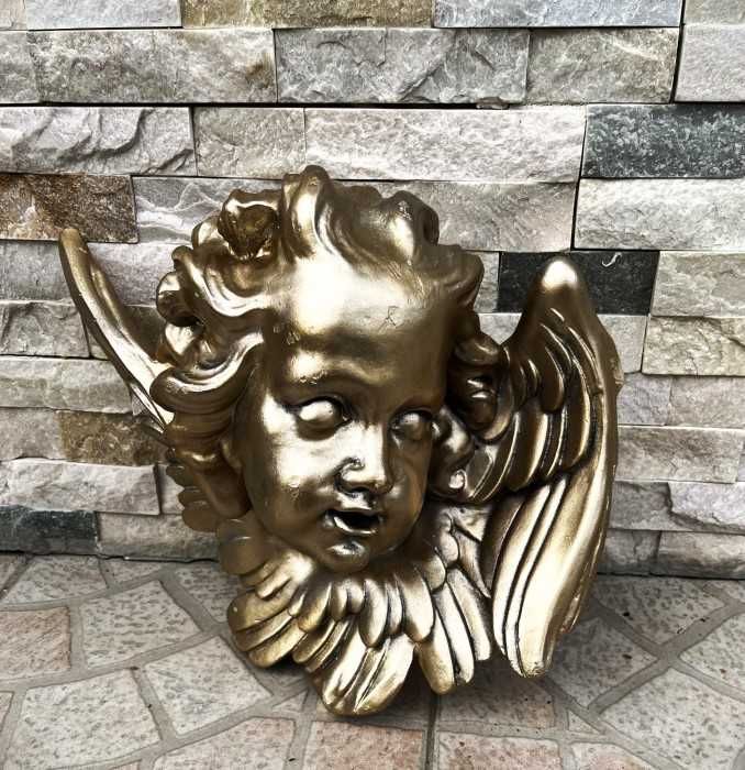 Deosebita sculptura-aplica-expresiv inger-ceramica fina-Franta