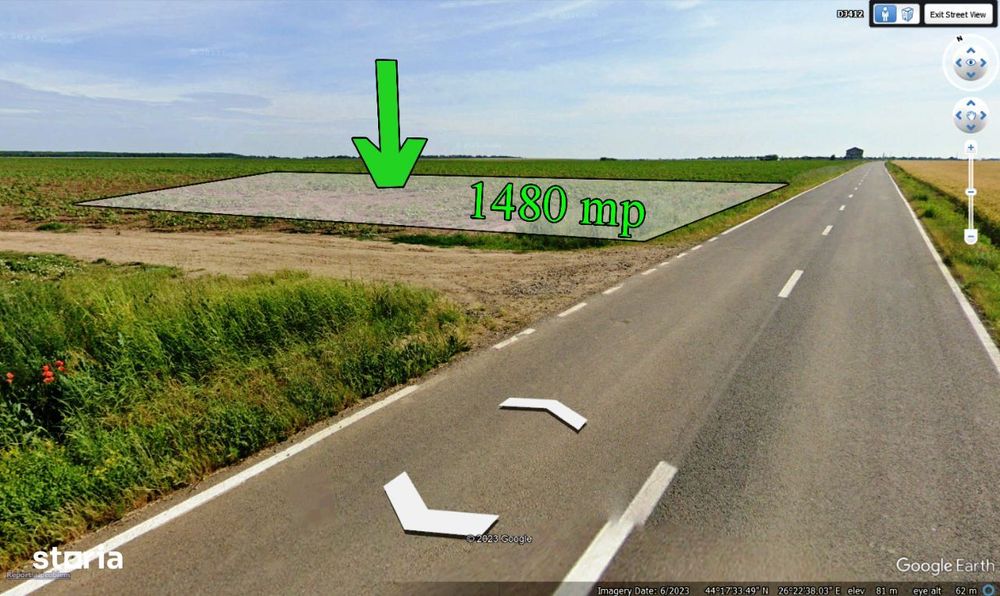 Teren intravilan. Zona Frumusani. POT & CUT foarte mari! Frumos.Natură