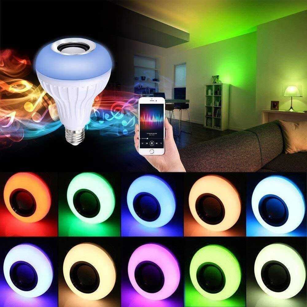 Топ хит Диско Блутуд Bluetooth лампа колона крушка цвят музика лед RGB