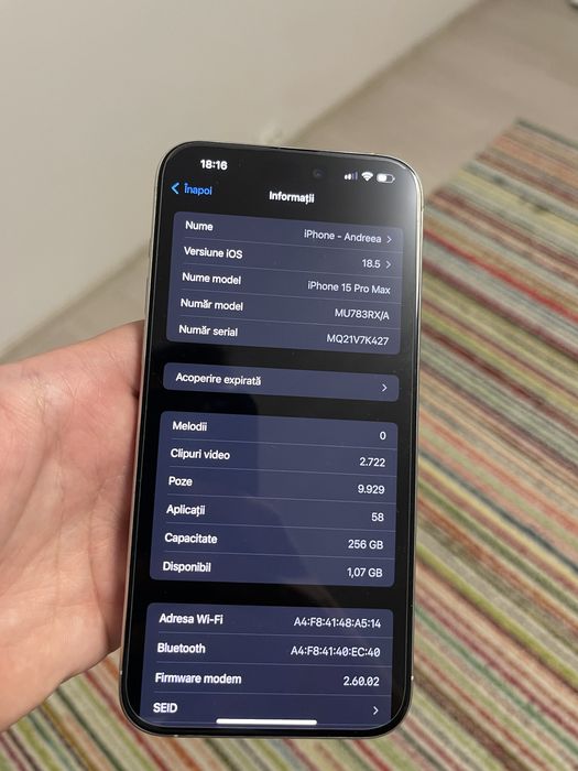 Iphone 15 Pro Max 256GB IMPECABIL