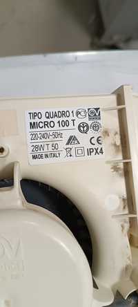 Ventilator centrifugal pentru conducte Vortice Vort Quadro MICRO 100 T