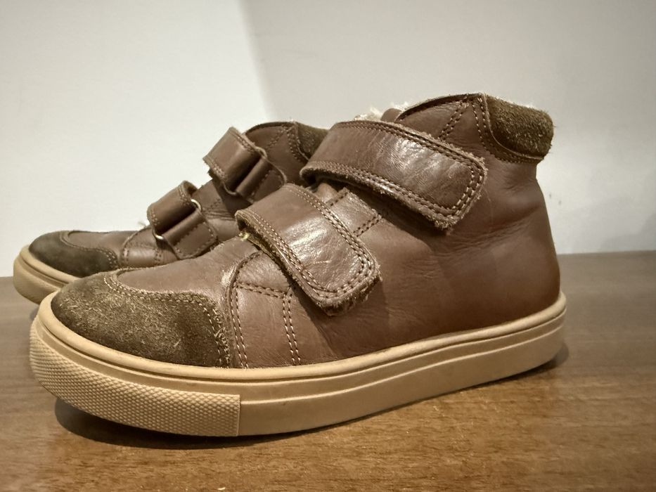 Ghete Petit Nord Copenhagen, imblanite din piele maro, marimea 31