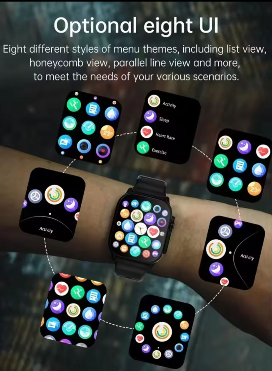 Smart Watch S8 Ultra /с 2 каишки/мониторинг на здраве, блутуут разгово