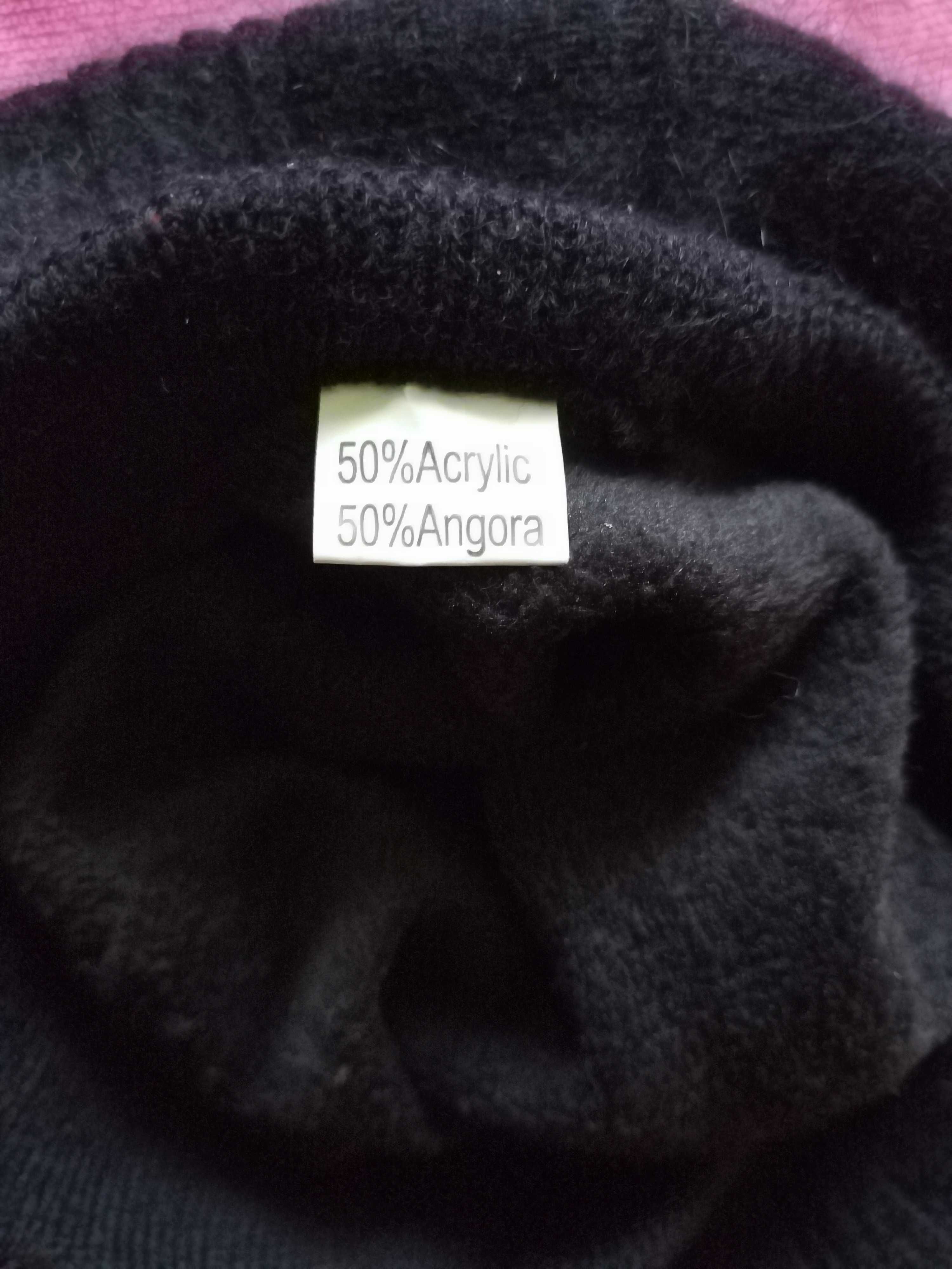 Caciula dama neagra, iarna cu căptusala. Marime universala. Ancora 50%