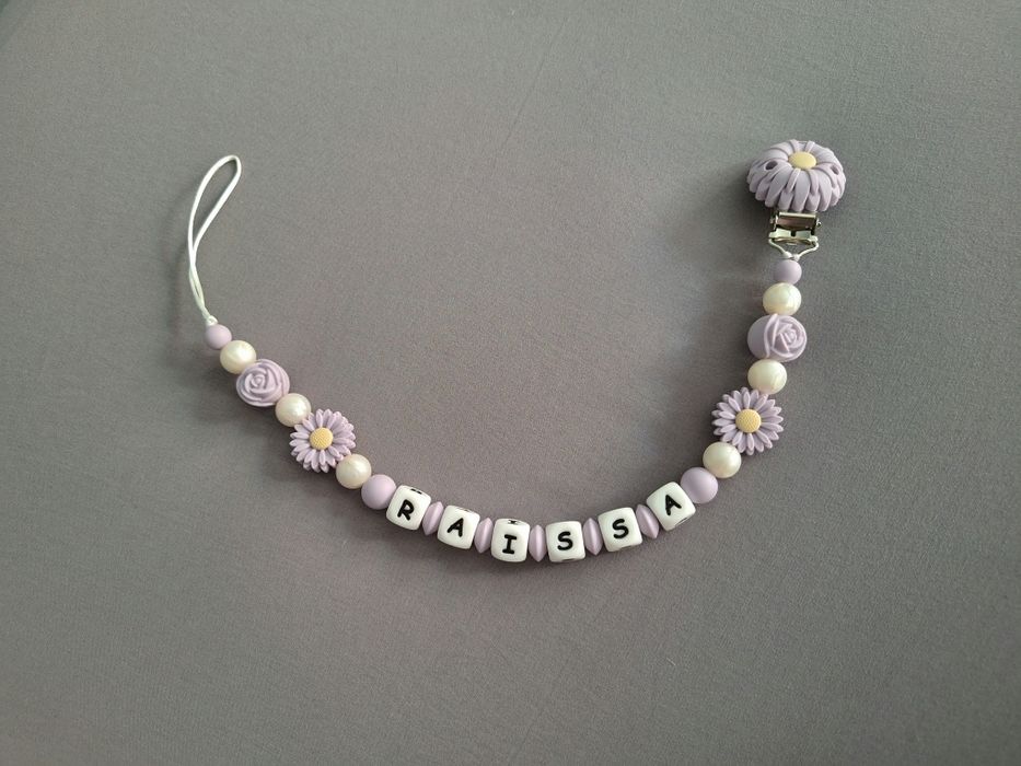 Lănțișoare suzetă personalizate din mărgele silicon