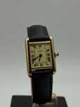 Must de Cartier Tank Vermeil Argint placat Cu aur 20 mm Lady