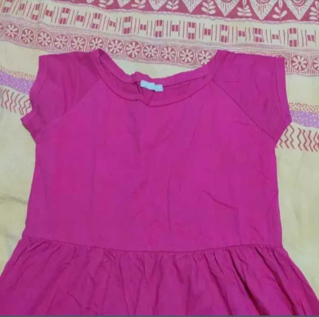 Rochie fucsia cloș bumbac M