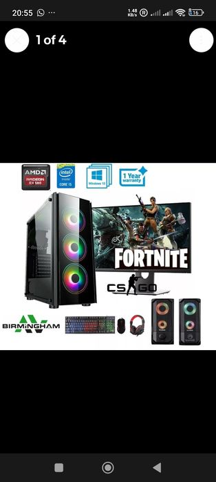 PC Gaming complet + Monitor 144 Hz + Tastatură & Mouse Gaming – Gata d