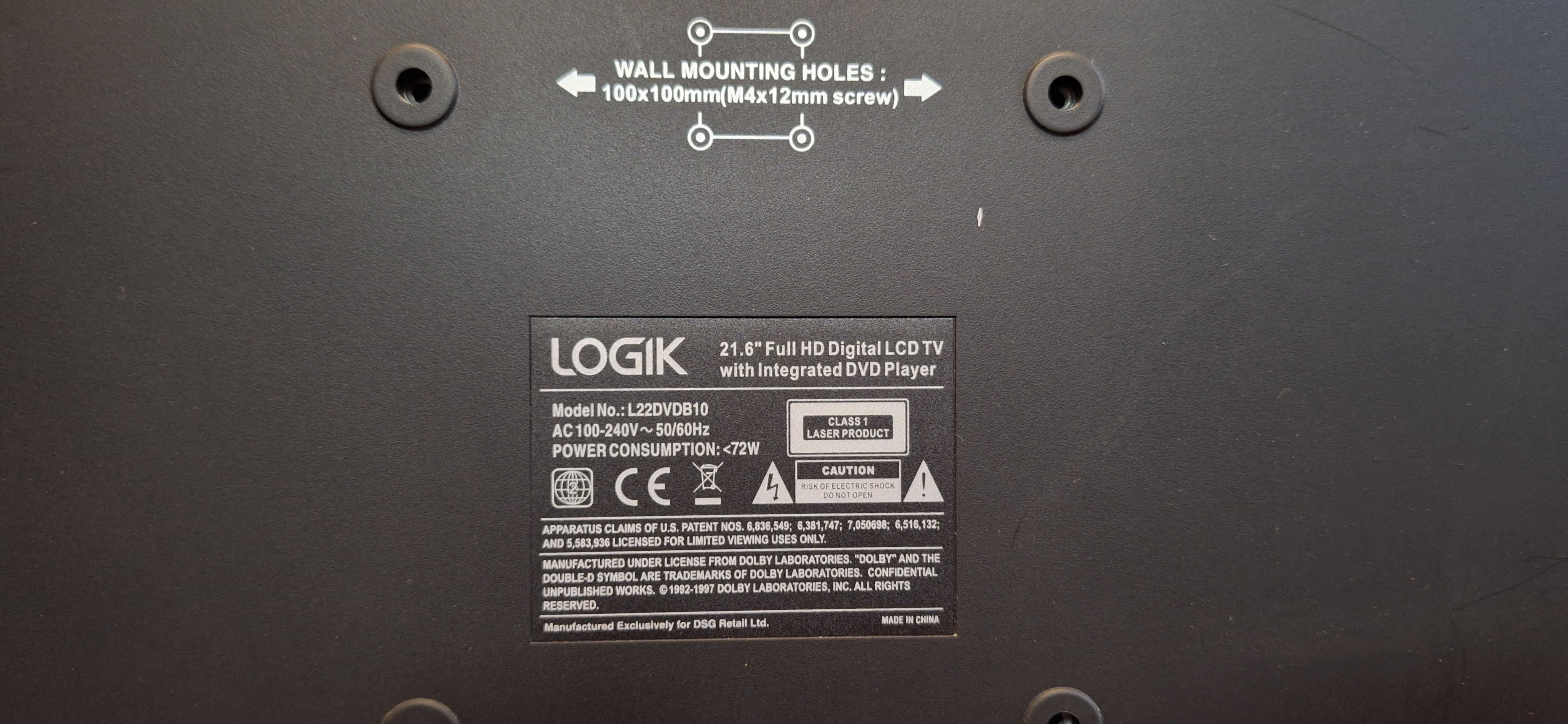 Монитор LOGIK 22' Lcd +DVD