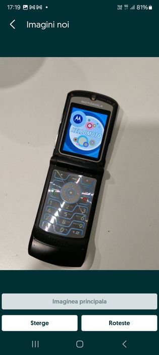 Telefon cu clapeta Motorola v3 cu încărcător