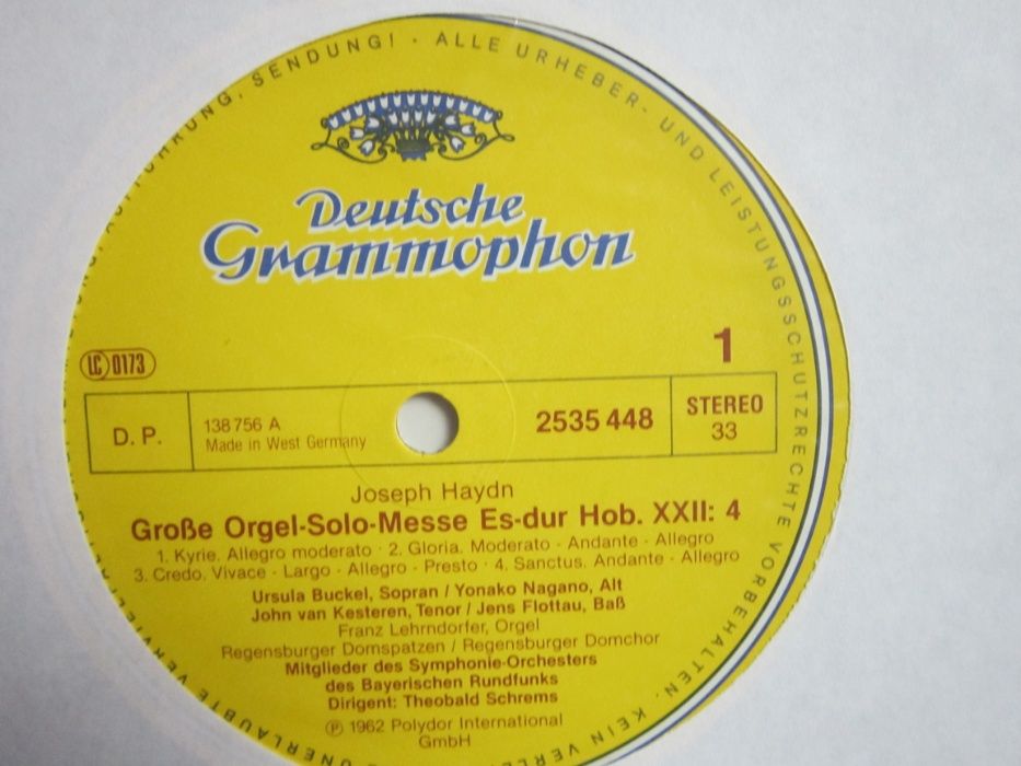 vinil Haydn -Grosse Orgel-Solo-Messe & Kleine Orgelmesse (impecabil)
