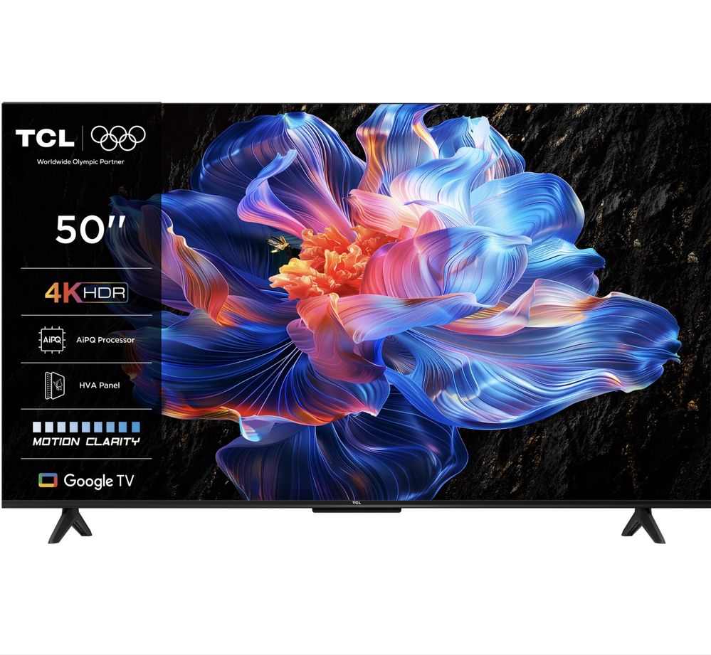 НОВ!!! Телевизор TCL LED 50P6K, 50", Smart Google TV, 4K Ultra HD