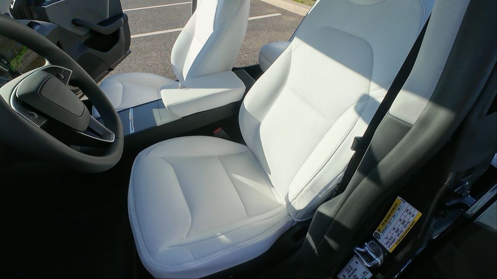 Huse piele  albe tesla model 3 Highland