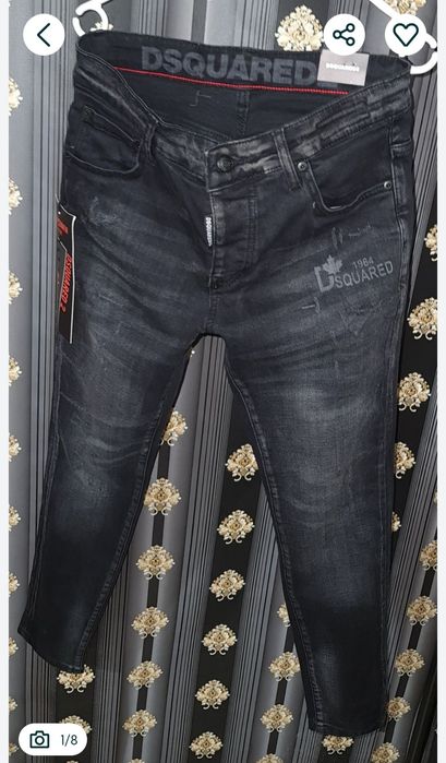 Blugi negri de bărbați Icon dsquared 2