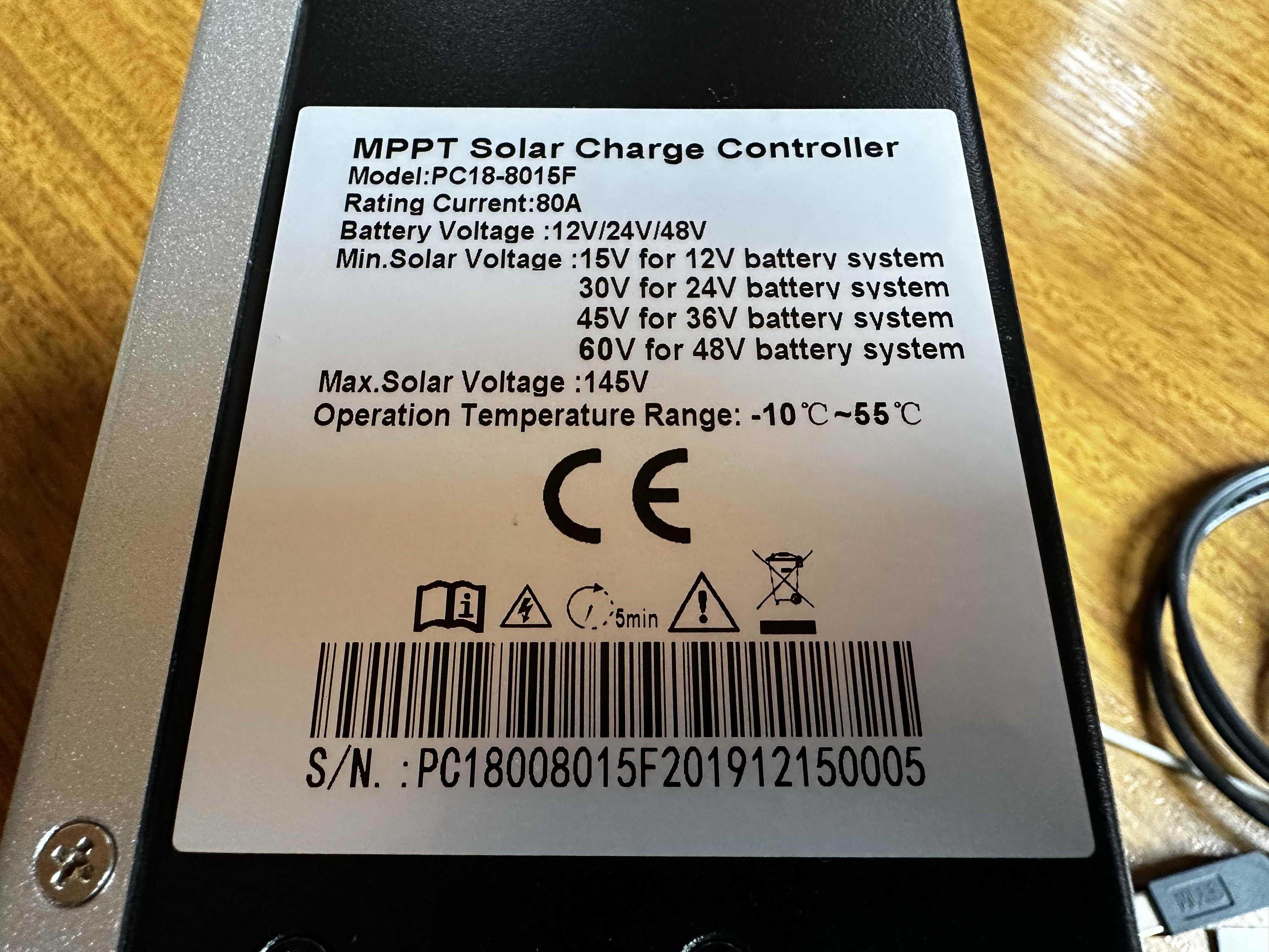 Controller solar MUST 80A la 12V/24V/48V MPPT