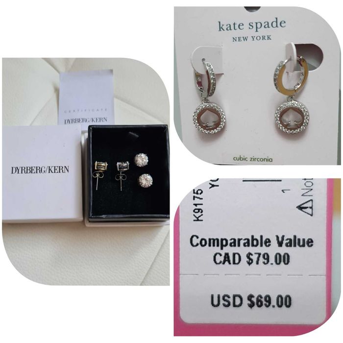 Новые серьги и две пары гвоздиков