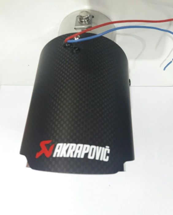 Накрайник Ауспух Akrapovic LED  Светещ Син- А-3190