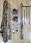 Set Complet Pescuit la Feeder,2 Lansete,2 Mulinete,Senzori,Geanta