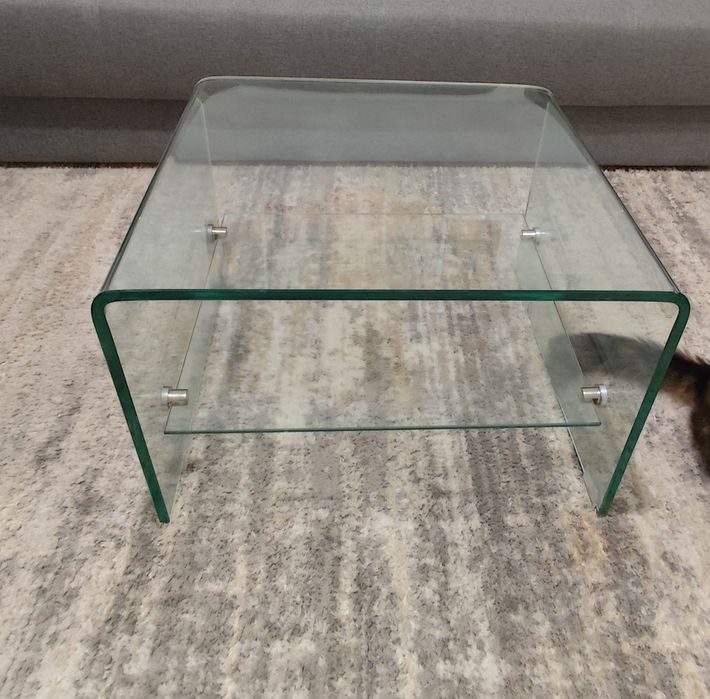 Masuta din sticla securizata transparenta, L50 x A 45 x H33