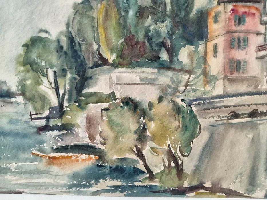 Tablou vechi acuarela  - nesemnat