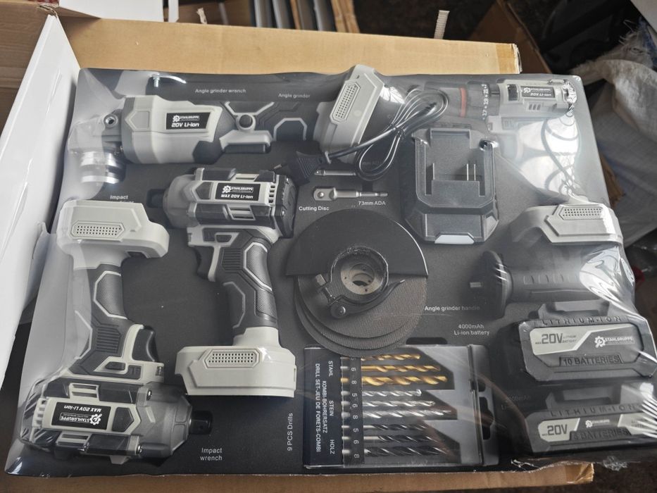 Set de scule electrice StahlGruppe cu 4 mașini