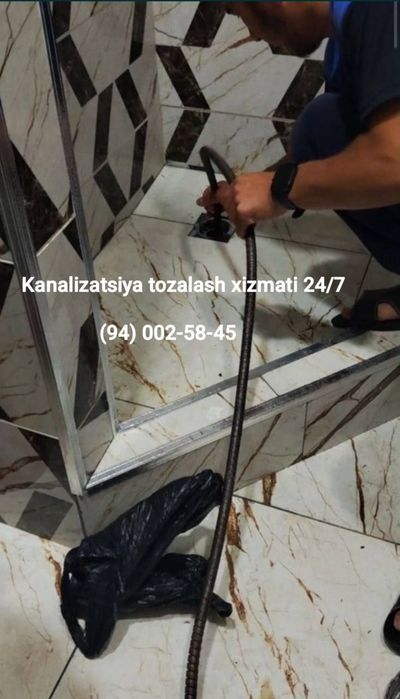 Kanalizatsiya tozalash xizmati 24/7