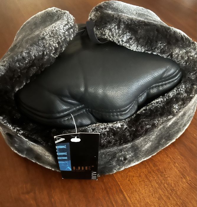 Зимняя Шапка ушанка черного цвета