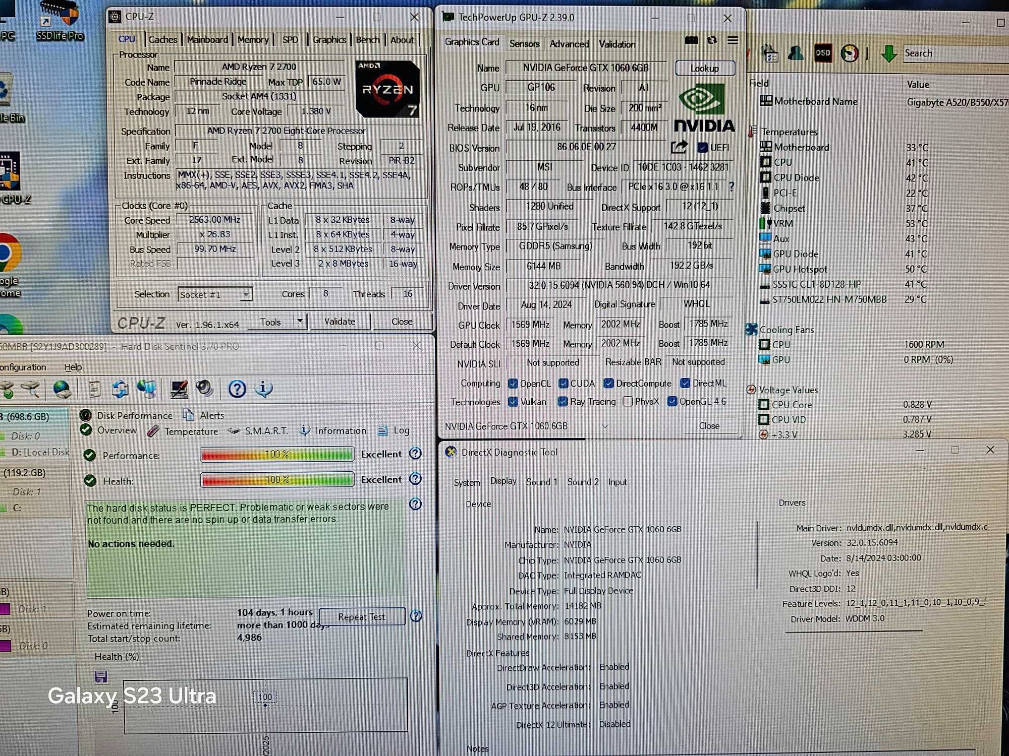 Unitate PC Gaming Ryzen 7 2700 4.10Ghz/16GB DDR4/GTX 1060 6GB/SSD/HDD