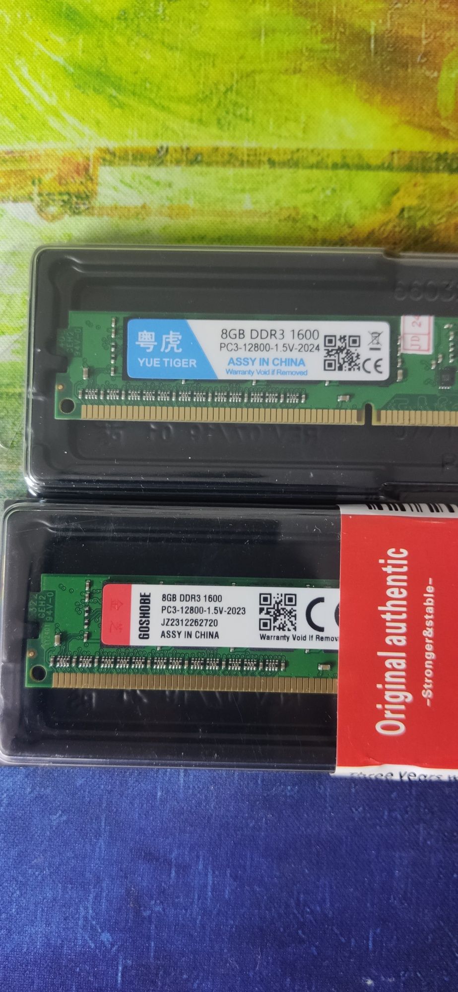 Продам озу DDR-3 и DDR-4 на 8гб