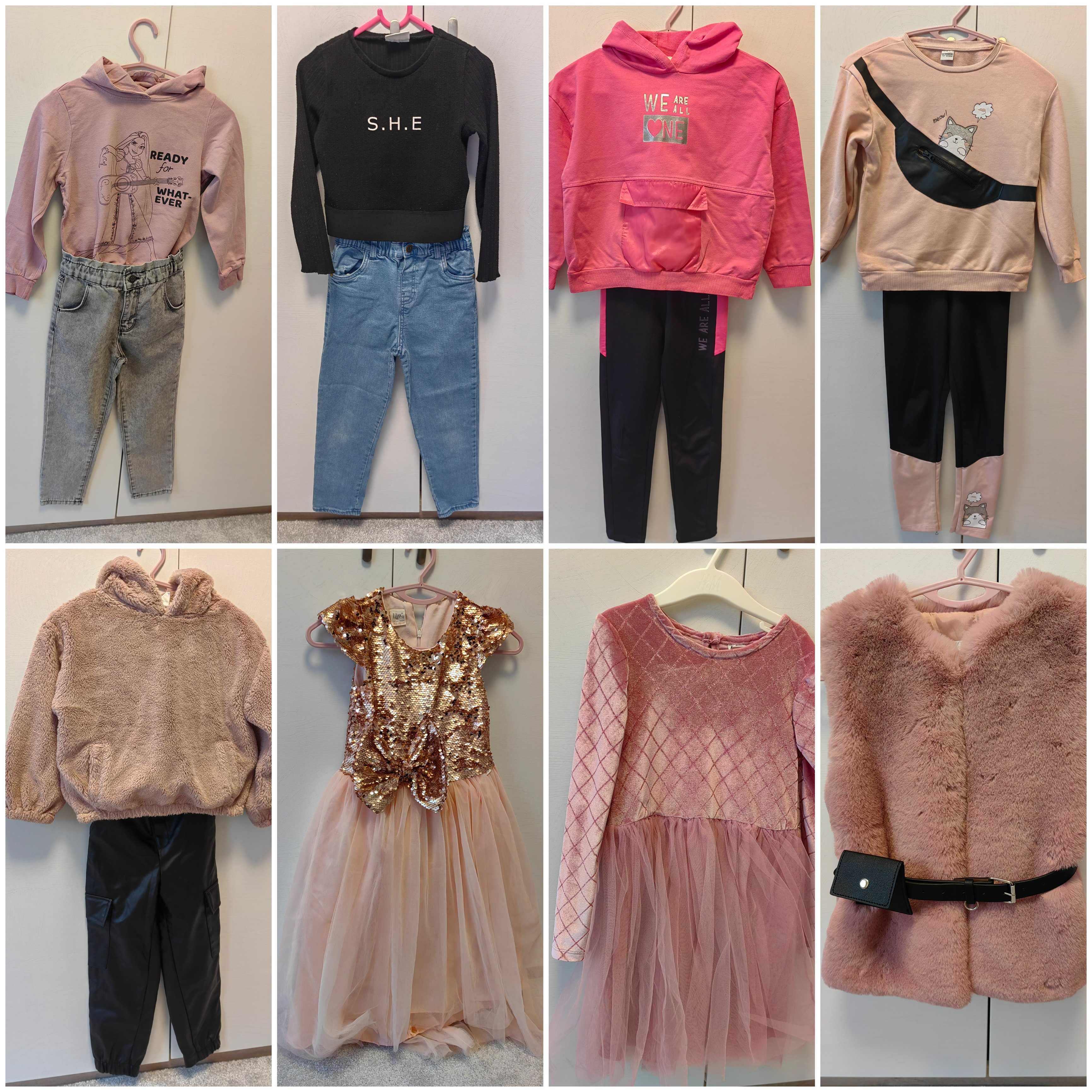 Дрехи за момиче 122 128 дънки блузи рокли комплекти Waikiki Zara H&M