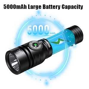Lanterna subacvatica amfibie Wurkkos DL02, 3000 lumeni scuba + manusa