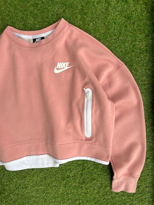 Дамска блузка : Nike Women's Sportswear Tech Fleece Jumper, Pink, M