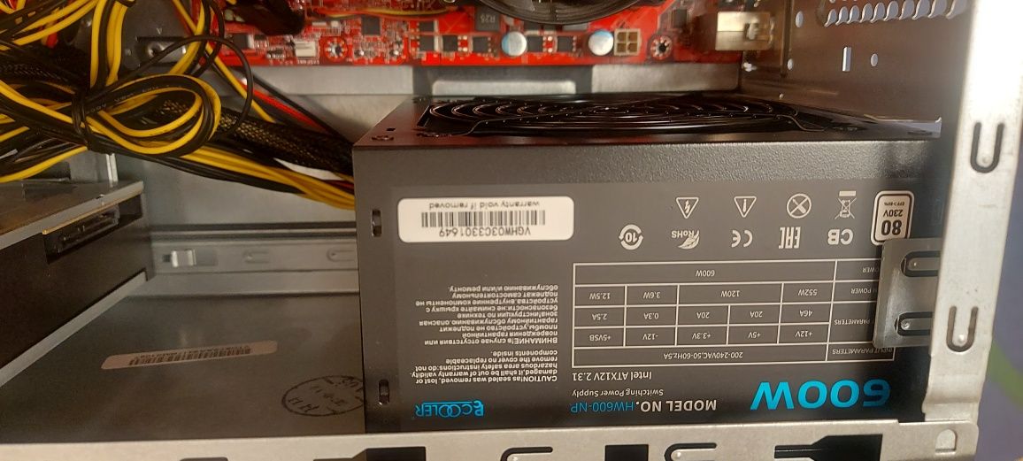 Блок питания ATX 600 W PCCooler HW600-NP