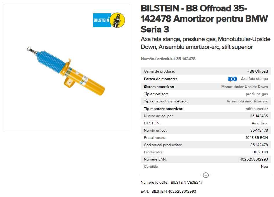 35-142485 / 35-142478 BILSTEIN BMW e90 xdrive