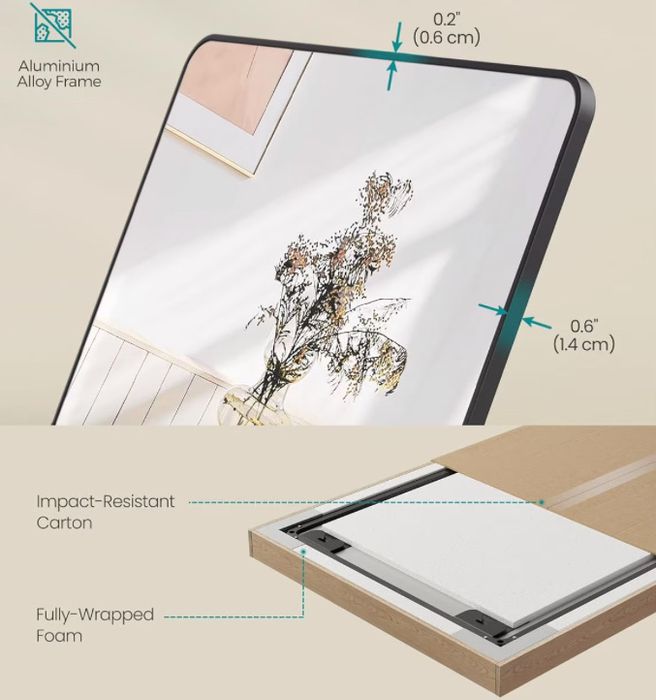 Подово огледало 160х50