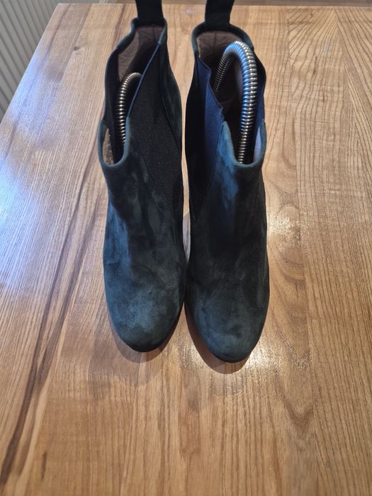 Botine din piele intoarsa Ganni