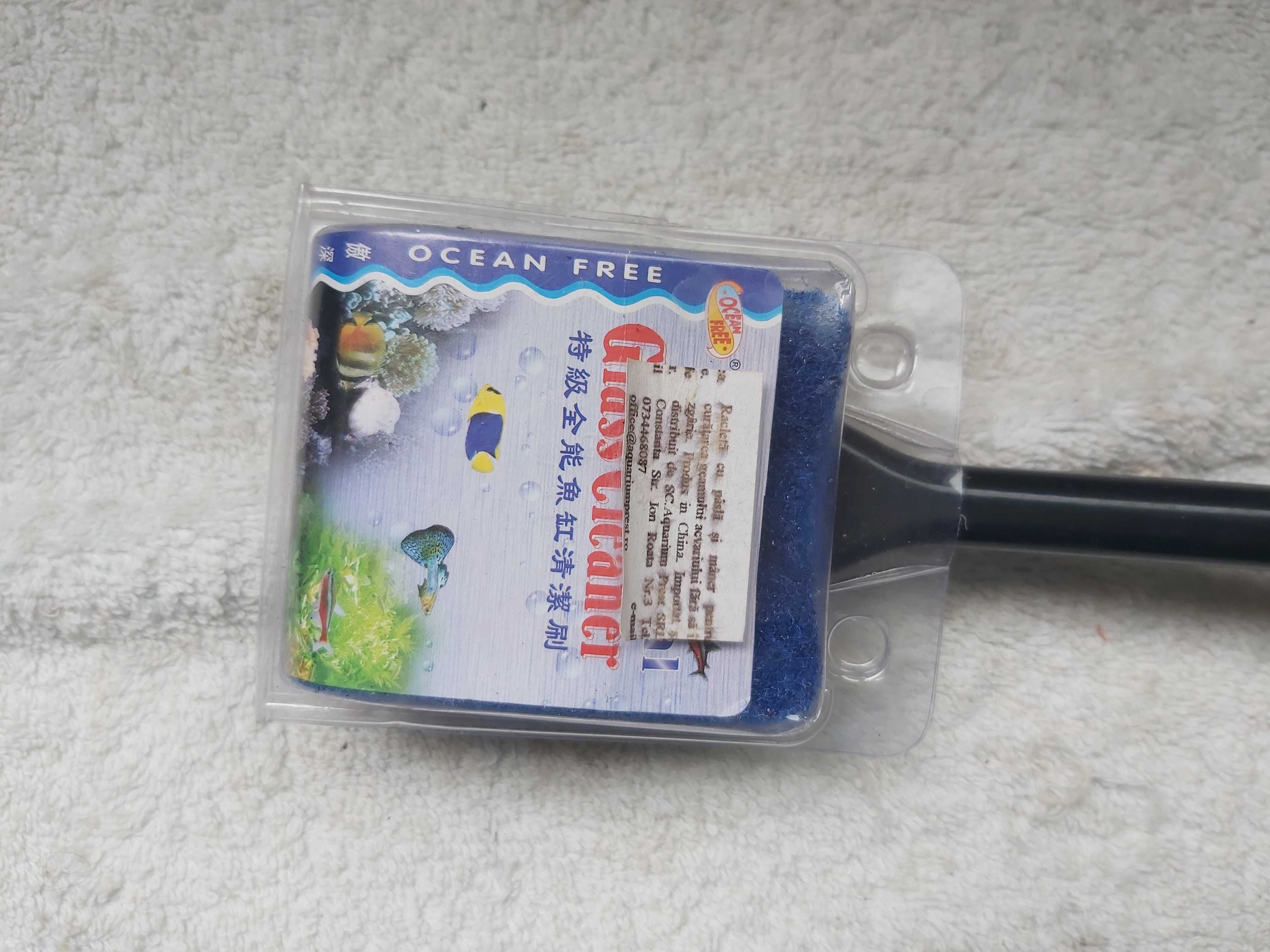 Burete pt curatare acvariu Digiflex, plastic/textil, albastru, 40 cm