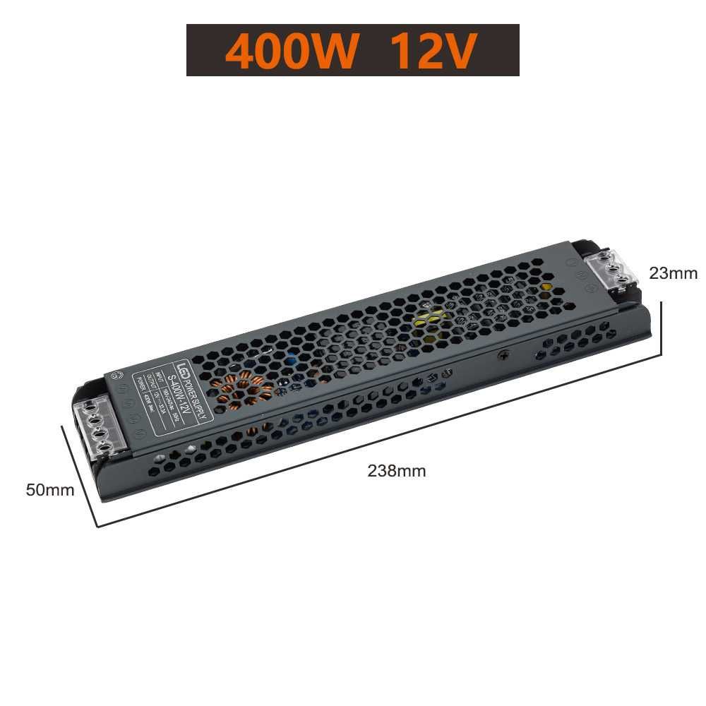 Захранване за LED лента 12VDC, 60W, 5А, Метален тънък корпус + други