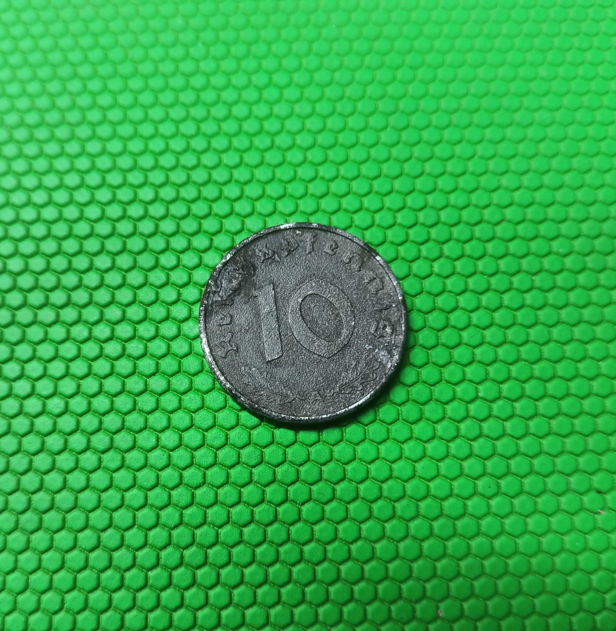 Moneda Germania din perioada fascista 10 Reichspfennig 1943