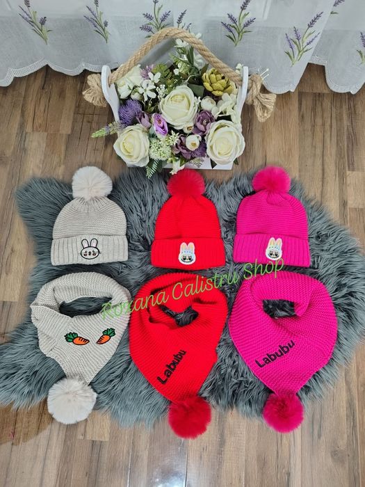 Set caciula + fular 1-8 ani